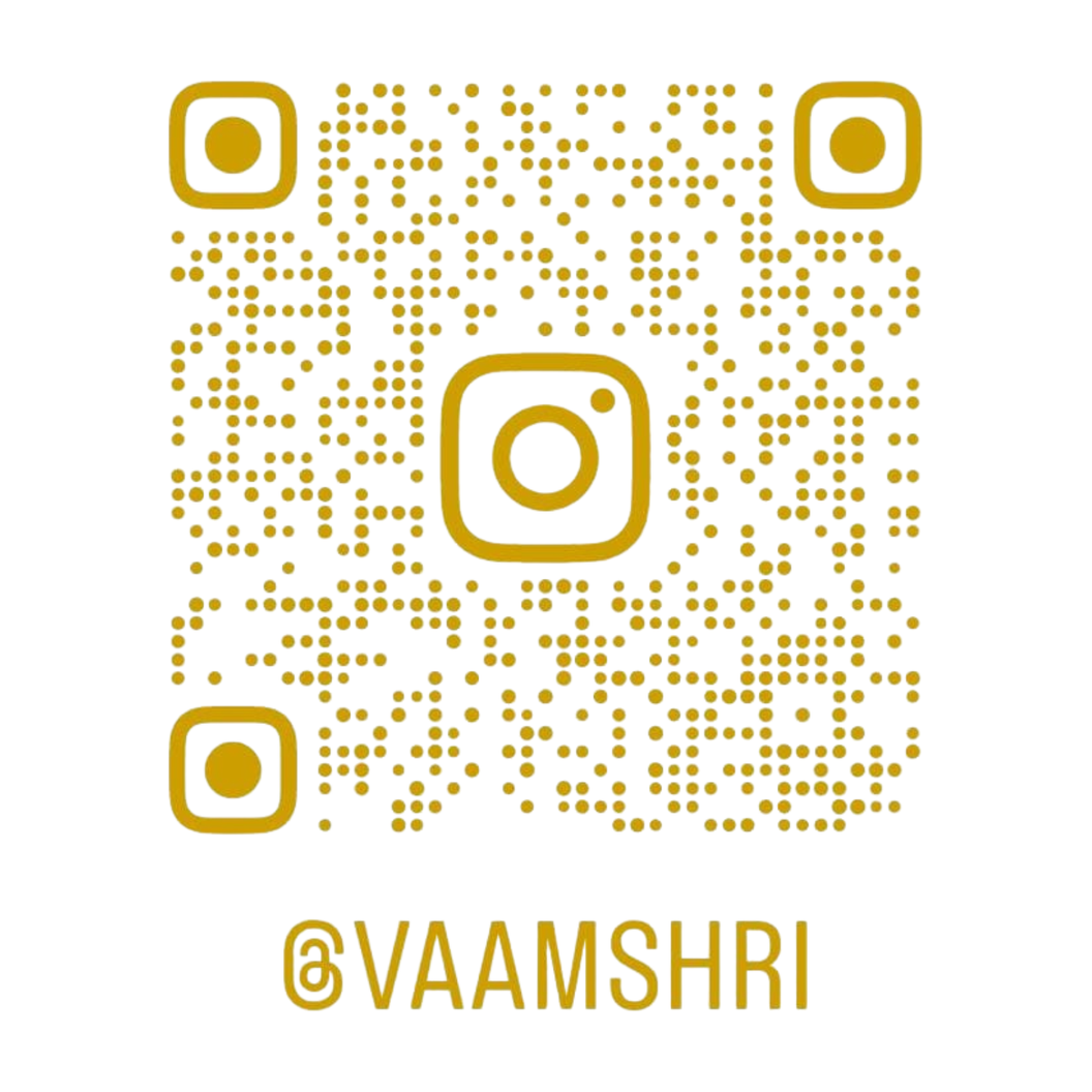 QR code: scan to follow Vaamshri on Instagram