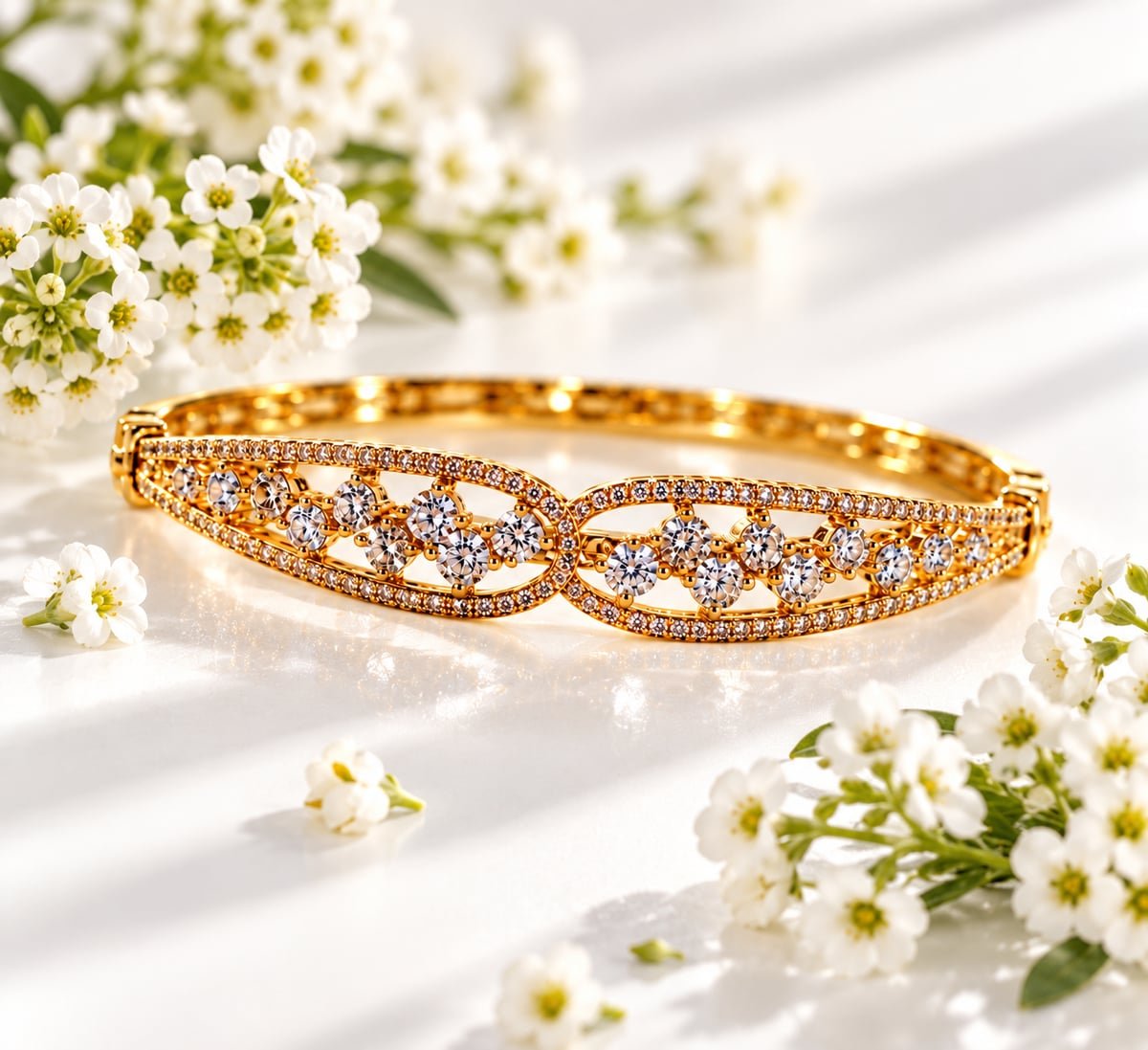 Crystal Alyssum Statement Bracelet