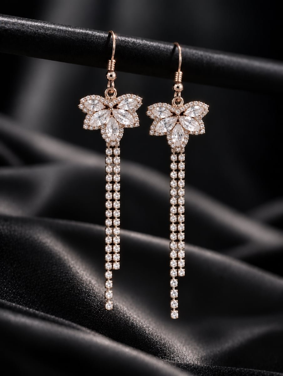 Luna Autumn Crystal Drop Earrings
